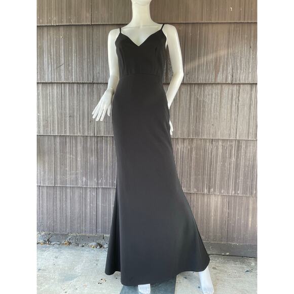 🔥Lulus Moment Of Bliss Backless Mermaid Maxi Dress Dark Romantic Party Size S - Picture 3 of 14